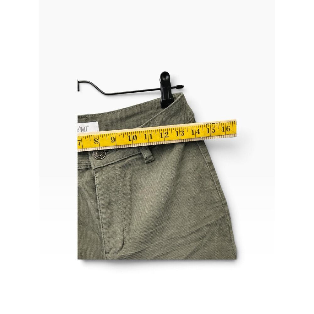 YMI Women's Green Corduroy Flare Pants Mid Rise Pockets Cotton Spandex - Picture 8 of 11